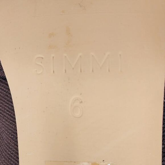New Simmi Mona Brown Sock‎ Heels Peep Square Toe Size 6 - Picture 7 of 8